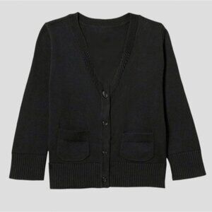 SIBLINGS- Girls Super Soft Black Cardigan with double pockets- M- rare